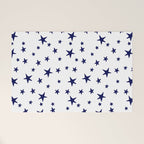 Stars - Navy Blue on White Welcome Mat Gallery Image 1
