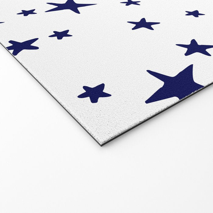 Stars - Navy Blue on White Welcome Mat Gallery Image 2