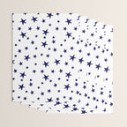 Stars - Navy Blue on White Wrapping Paper Gallery Image 3
