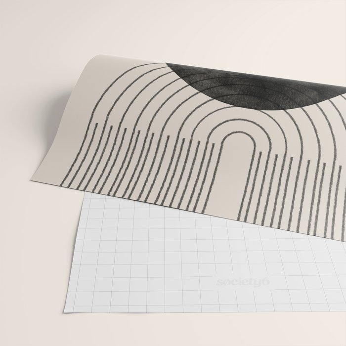 Black Geometric Arch Wrapping Paper Gallery Image 2