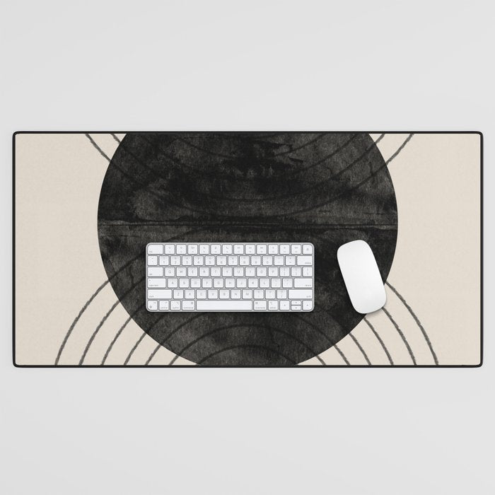 Black Geometric Arch Desk Mat Gallery Image 1