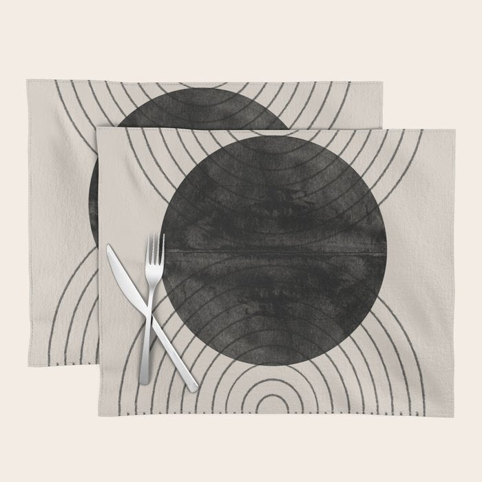 Black Geometric Arch Placemat Gallery Image 1