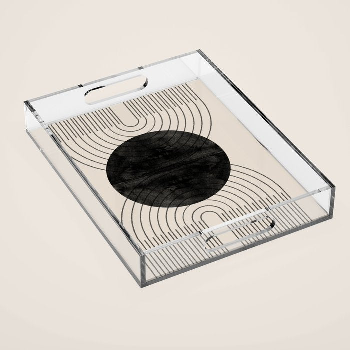 Black Geometric Arch Acrylic Tray Gallery Image 1
