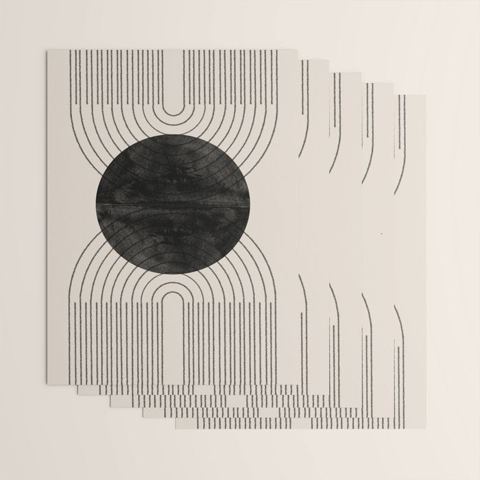 Black Geometric Arch Wrapping Paper Gallery Image 3
