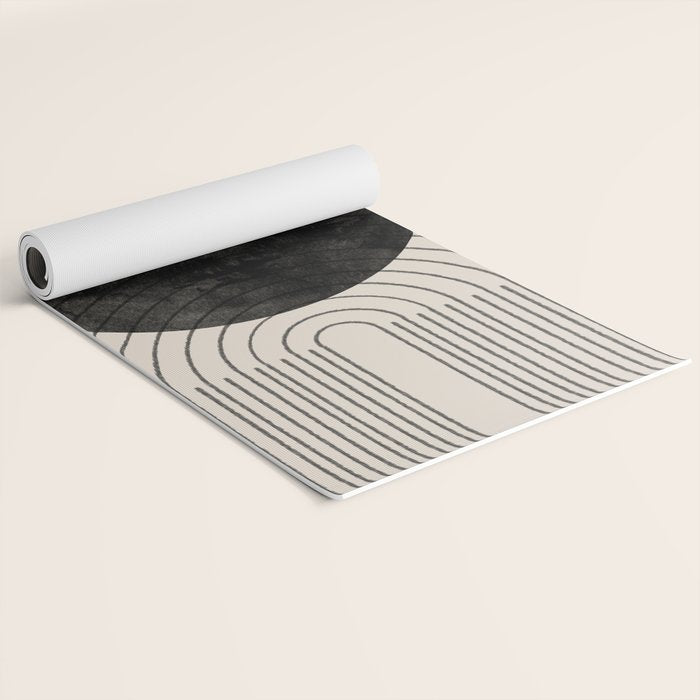 Black Geometric Arch Yoga Mat Gallery Image 2