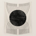 Black Geometric Arch Wall Tapestry Gallery Image 4