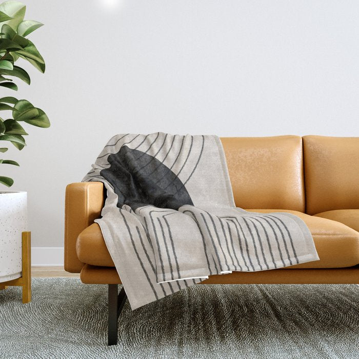 Black Geometric Arch Throw Blanket Gallery Image 1