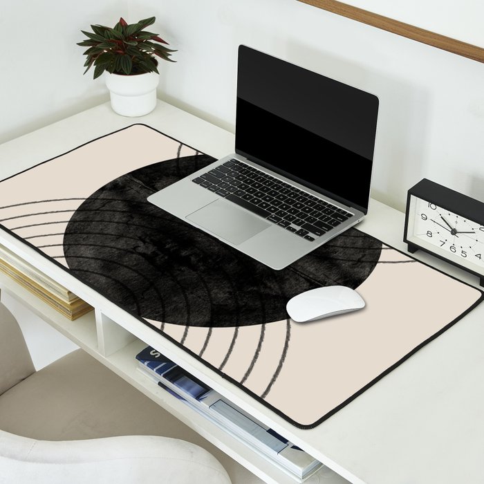Black Geometric Arch Desk Mat Gallery Image 2