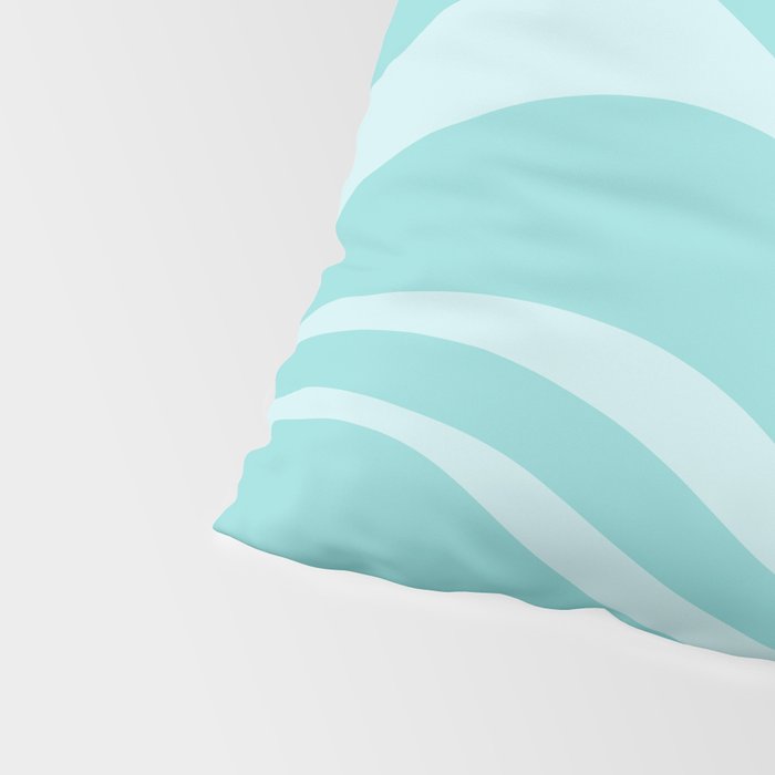 Modern Retro Liquid Swirl Fluid Abstract Pattern in Light Pastel Aqua Turquoise Pillow Sham Gallery Image 4
