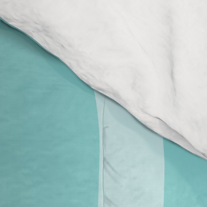 Modern Retro Liquid Swirl Fluid Abstract Pattern in Light Pastel Aqua Turquoise Comforter Gallery Image 4