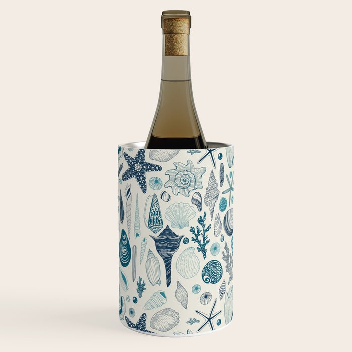 Sea shells on off white Wine Chiller Gallery Image 3