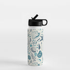 Sea shells on off white Water Bottle Gallery Image 1