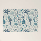 Sea shells on off white Welcome Mat Gallery Image 1