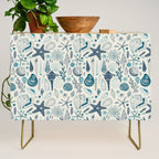 Sea shells on off white Credenza Gallery Image 1