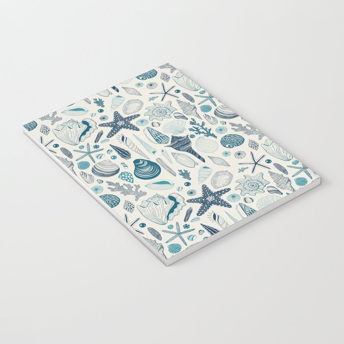 Sea shells on off white Notebook Gallery Image 3