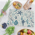Sea shells on off white Cutting Board Gallery Image 2