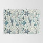 Sea shells on off white Rug Gallery Image 2