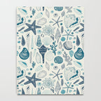 Sea shells on off white Notebook Gallery Image 4