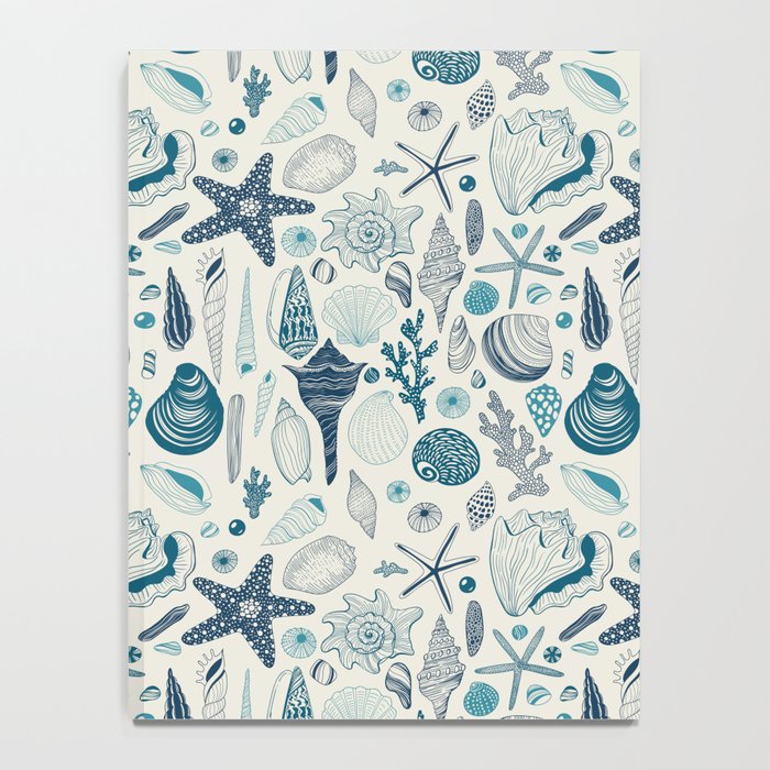 Sea shells on off white Notebook Gallery Image 4