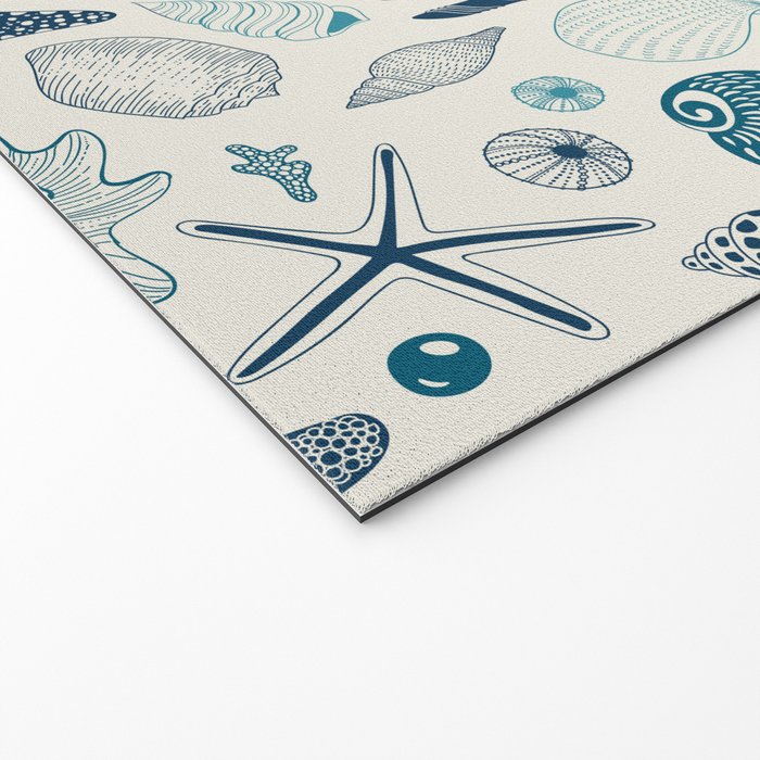 Sea shells on off white Welcome Mat Gallery Image 2