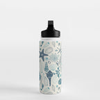 Sea shells on off white Water Bottle Gallery Image 3