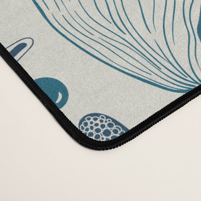 Sea shells on off white Desk Mat Gallery Image 4