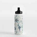 Sea shells on off white Water Bottle Gallery Image 2