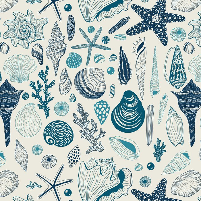 Sea shells on off white Coffee Mug Gallery Image 2