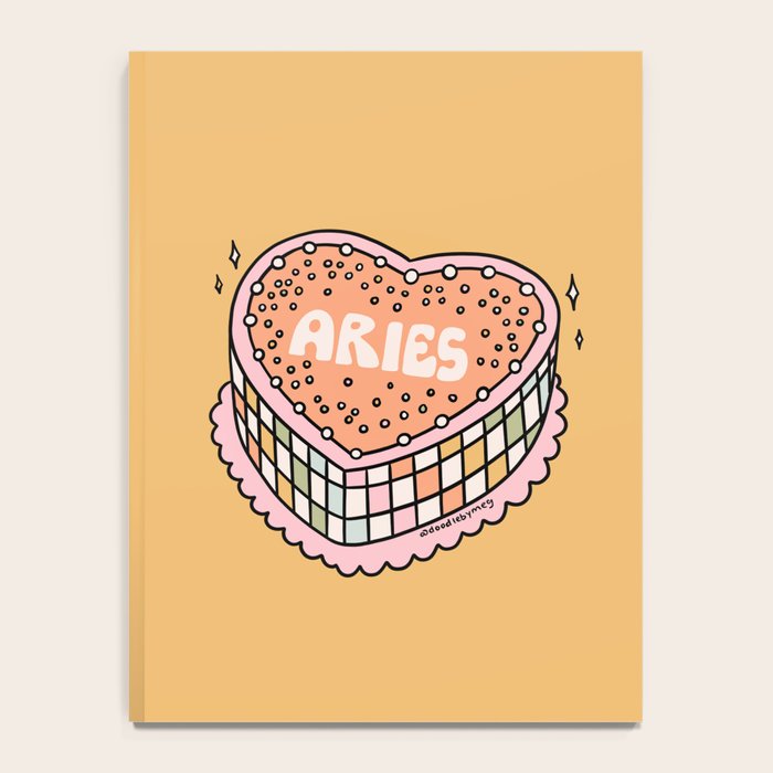 Aries Heart Cake Notebook Gallery Image 4