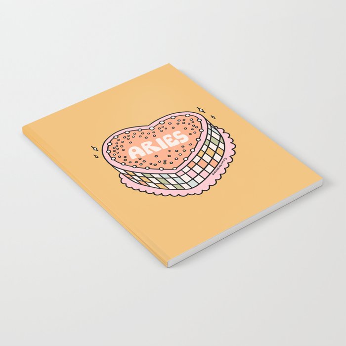 Aries Heart Cake Notebook Gallery Image 2