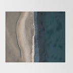 Footsteps On The Beach Throw Blanket Gallery Image 2