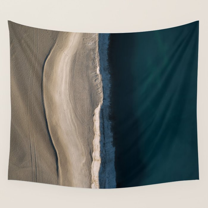 Footsteps On The Beach Wall Tapestry Gallery Image 1