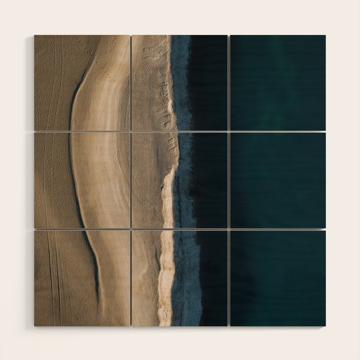 Footsteps On The Beach Wood Wall Art
