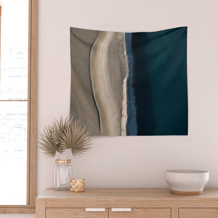 Footsteps On The Beach Wall Tapestry Gallery Image 2