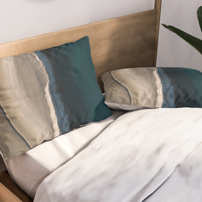 Footsteps On The Beach Pillow Sham Gallery Image 2