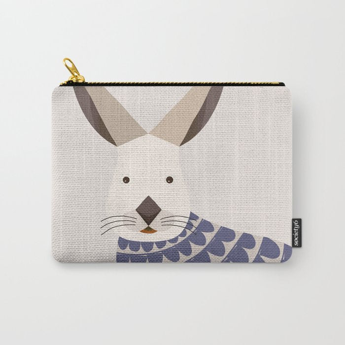 Whimsical European Hare Carry All Pouch Gallery Image 1
