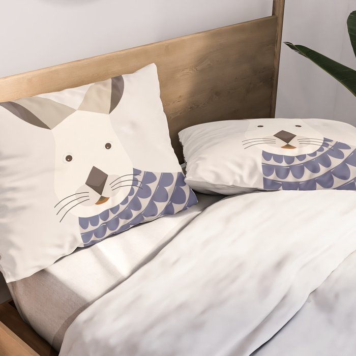 Whimsical European Hare Pillow Sham Gallery Image 2