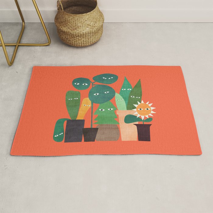 The plants are watching (paranoidos maximucho) Rug Gallery Image 1