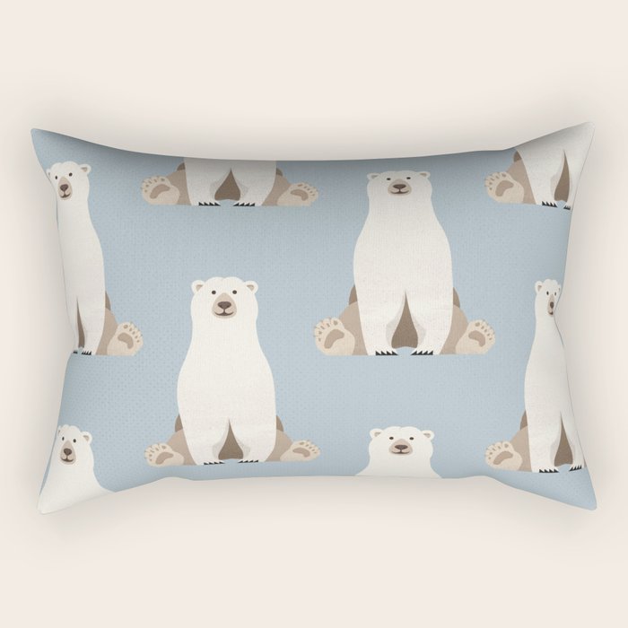 Whimsy Polar Bear Rectangular Pillow Gallery Image 1