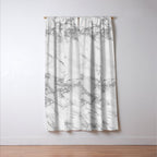 Elegant chic white gray silver glitter marble Window Curtain Gallery Image 3