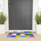 Bold Colorful Checks Pattern - Large XVI Welcome Mat Gallery Image 3