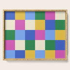 Bold Colorful Checks Pattern - Large XVI Serving Tray Gallery Image 1