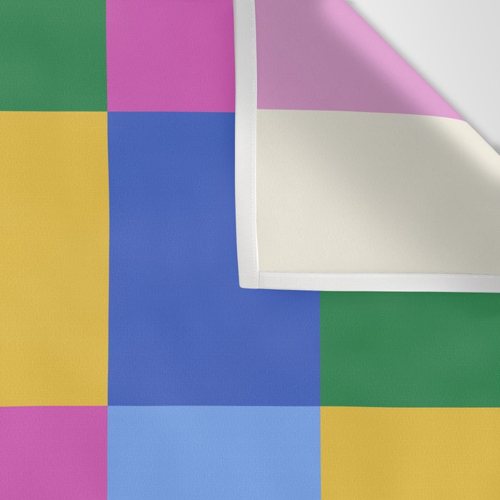 Bold Colorful Checks Pattern - Large XVI Wall Tapestry Gallery Image 3