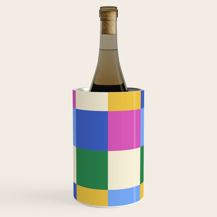 Bold Colorful Checks Pattern - Large XVI Wine Chiller Gallery Image 1
