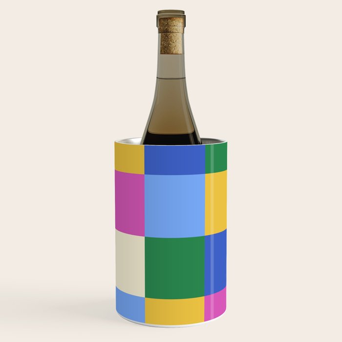 Bold Colorful Checks Pattern - Large XVI Wine Chiller Gallery Image 3