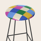 Bold Colorful Checks Pattern - Large XVI Stool Gallery Image 2