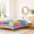 Bold Colorful Checks Pattern - Large XVI Duvet Cover Gallery Image 2