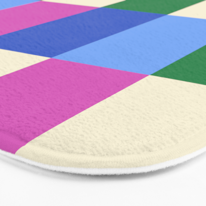 Bold Colorful Checks Pattern - Large XVI Bath Mat Gallery Image 3