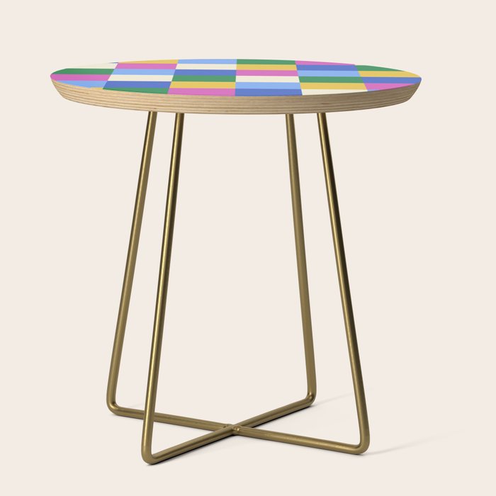 Bold Colorful Checks Pattern - Large XVI Side Table Gallery Image 1