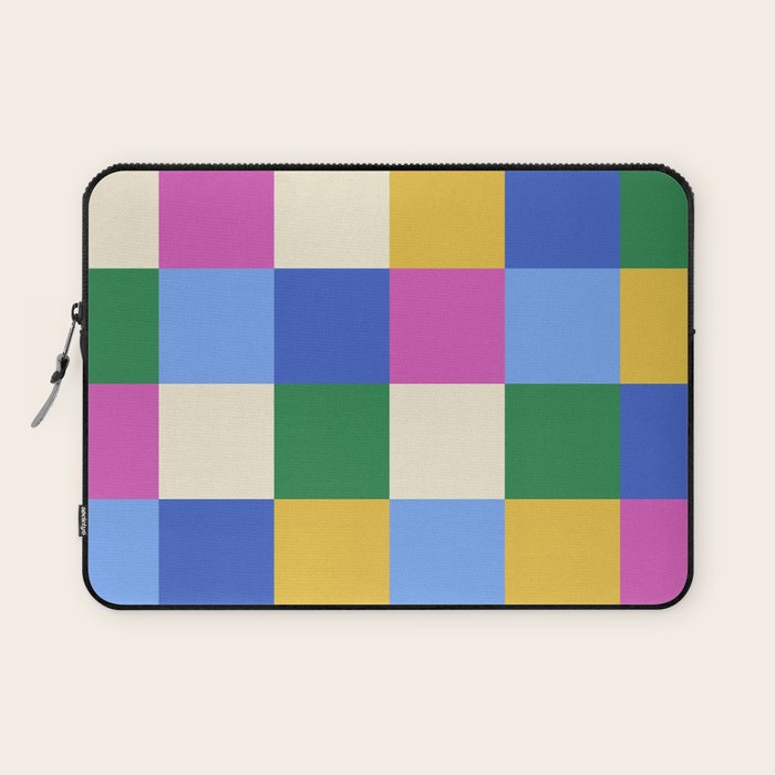 Bold Colorful Checks Pattern - Large XVI Laptop Sleeve Gallery Image 1